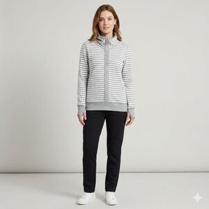 lululemon athletica Reversible Gray " Don't Worry Be Happy" Scuba Pullover
